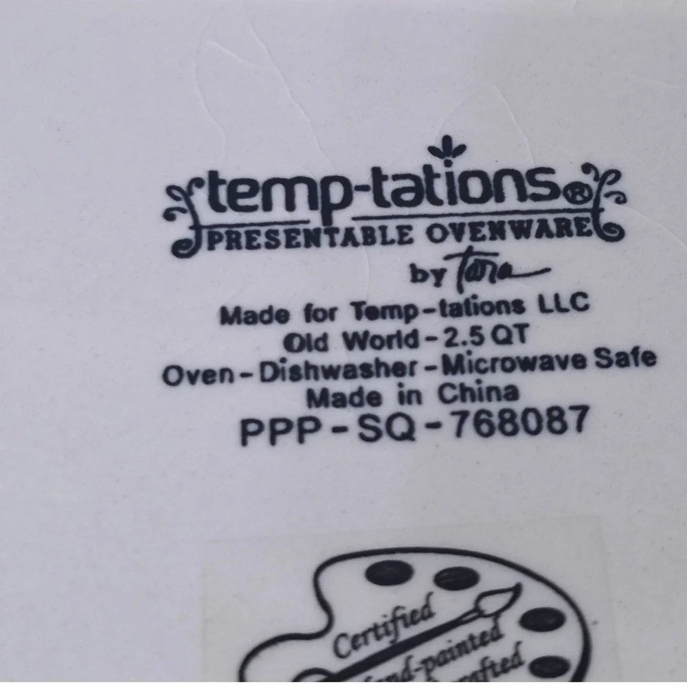 Temp-tations by Tara Old‎ World Black 2.5 QT Oval Casserole Baker with Lid